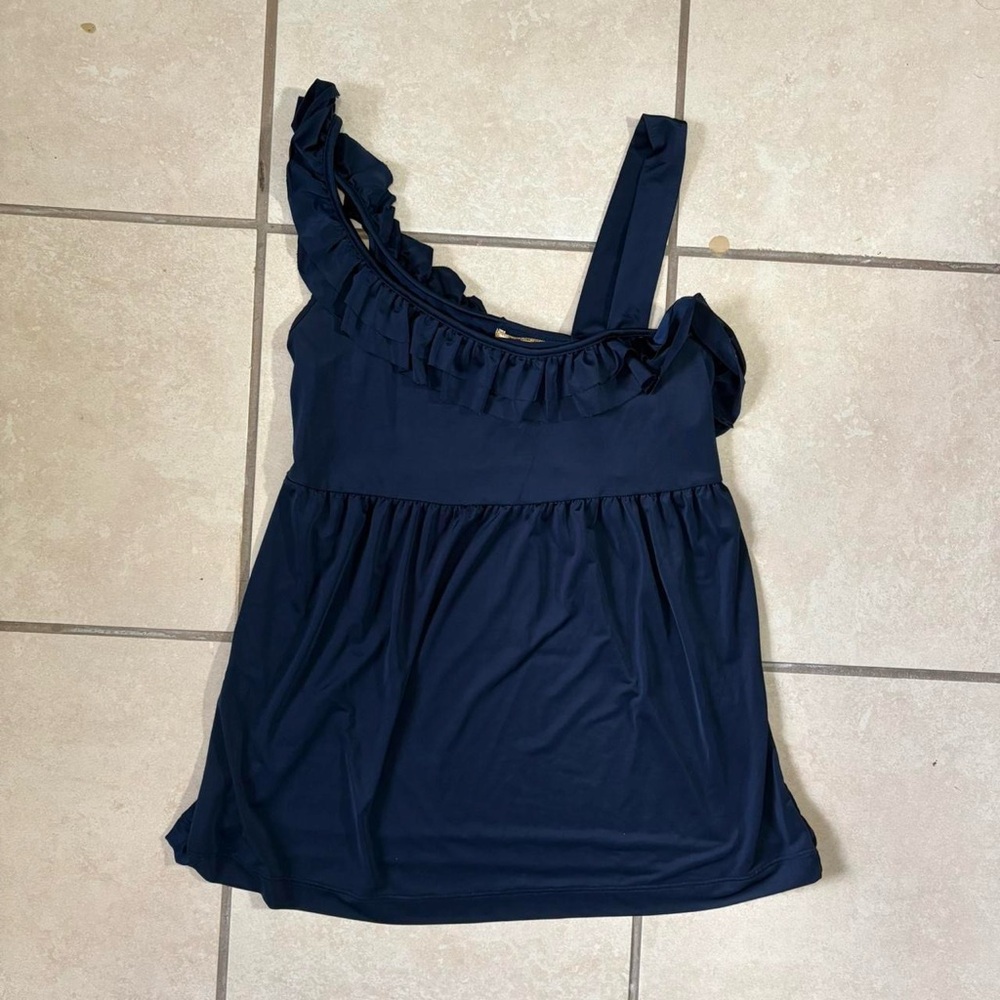 Baby phat Blue Ruffle Tank Top